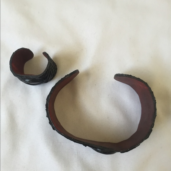 Python Snakeskin Eye Bracelet and Ring